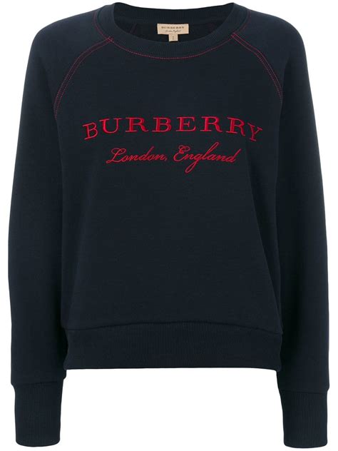 burberry embroidered cotton sweatshirt|Burberry sweatshirt women.